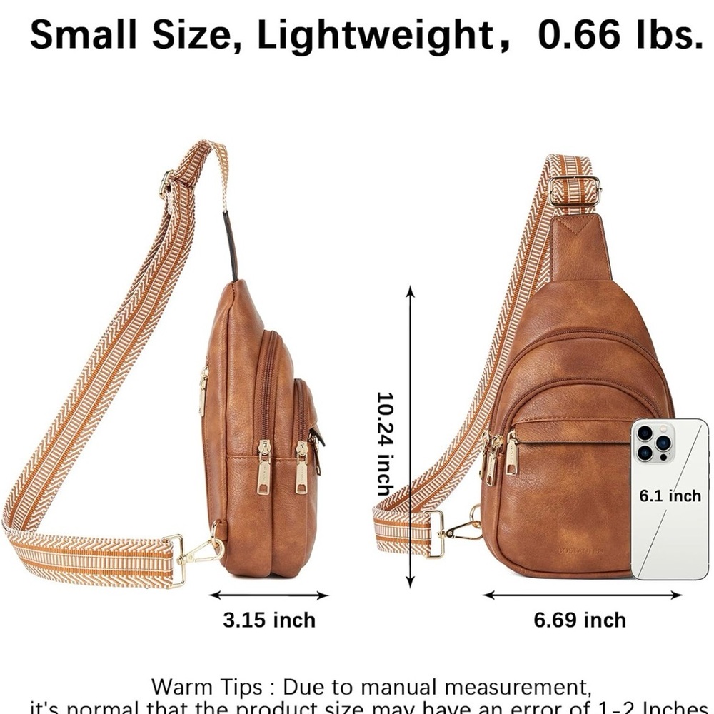 Sling bag, crossbody bag, chest bag for women. New - Picture 4 of 9